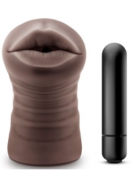 Коричневый мастурбатор-ротик Heather - Blush Novelties - в Нижнем Тагиле купить с доставкой