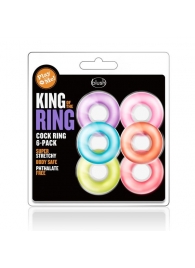 Набор из 6 эрекционных колец King of the Ring - Blush Novelties - в Нижнем Тагиле купить с доставкой