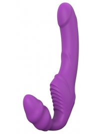 Фиолетовый безремневой вибрострапон DOUBLE DIPPER - Dream Toys - купить с доставкой в Нижнем Тагиле