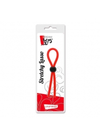 Красное эрекционное лассо с одной бусинкой-утяжкой STRETCHY THICK LASSO - Dream Toys - в Нижнем Тагиле купить с доставкой