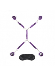 Фиолетовый набор фиксаций на кровати Classic Bedspreader - Lux Fetish - купить с доставкой в Нижнем Тагиле