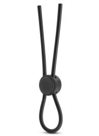Черное силиконовое лассо на пенис SILICONE LOOP COCK RING - Blush Novelties - в Нижнем Тагиле купить с доставкой