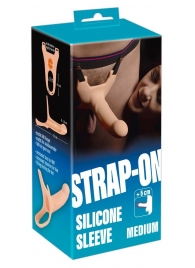 Силиконовый полый страпон на ремнях Silicone Strap-on - 16 см. - Orion - купить с доставкой в Нижнем Тагиле