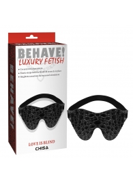 Черная маска на глаза Behave - Chisa - купить с доставкой в Нижнем Тагиле
