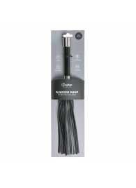 Черная плеть Easytoys Flogger With Metal Grip - 38 см. - Easy toys - купить с доставкой в Нижнем Тагиле