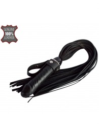 Черная плеть  Ковбой  с ручкой-фаллосом - 55 см. - Sitabella - купить с доставкой в Нижнем Тагиле