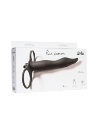 Черная вибронасадка для двойного проникновения Flirtini - 15,9 см. - Lola Games - купить с доставкой в Нижнем Тагиле