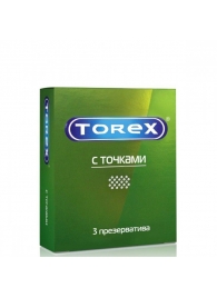 Текстурированные презервативы Torex  С точками  - 3 шт. - Torex - купить с доставкой в Нижнем Тагиле