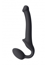 Черный безремневой страпон Silicone Bendable Strap-On S - Strap-on-me - купить с доставкой в Нижнем Тагиле
