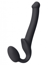 Черный безремневой страпон Silicone Bendable Strap-On S - Strap-on-me - купить с доставкой в Нижнем Тагиле