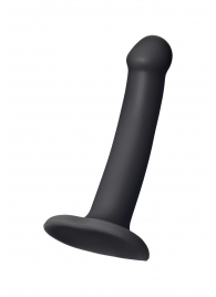 Черный фаллос на присоске Silicone Bendable Dildo S - 17 см. - Strap-on-me - купить с доставкой в Нижнем Тагиле