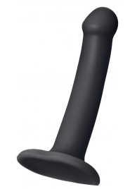 Черный фаллос на присоске Silicone Bendable Dildo S - 17 см. - Strap-on-me - купить с доставкой в Нижнем Тагиле