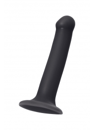 Черный фаллос на присоске Silicone Bendable Dildo M - 18 см. - Strap-on-me - купить с доставкой в Нижнем Тагиле