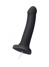 Черный фаллос с имитацией эякуляции Silicon Cum Dildo L - 19,6 см. - Strap-on-me - купить с доставкой в Нижнем Тагиле