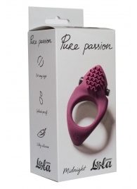 Бордовое эрекционное виброкольцо Pure Passion Midnight - Lola Games - в Нижнем Тагиле купить с доставкой