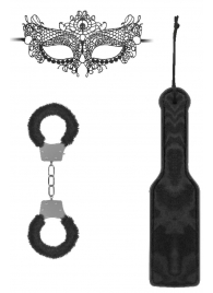 Черный игровой набор Introductory Bondage Kit №4 - Shots Media BV - купить с доставкой в Нижнем Тагиле