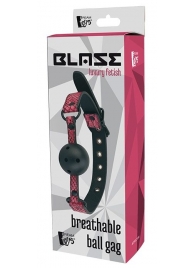 Черно-розовый кляп-шарик с отверстиями BALL GAG - Dream Toys - купить с доставкой в Нижнем Тагиле