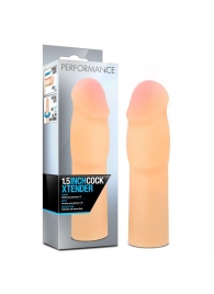 Телесная насадка-удлинитель на пенис PERFORMANCE 1.5INCH COCK XTENDER - 16 см. - Blush Novelties - в Нижнем Тагиле купить с доставкой