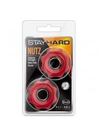 Набор из 2 красных фигурных эрекционных колец NUTZ - Blush Novelties - в Нижнем Тагиле купить с доставкой