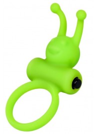 Зеленое эрекционное виброкольцо на пенис Cock Ring - A-toys - в Нижнем Тагиле купить с доставкой