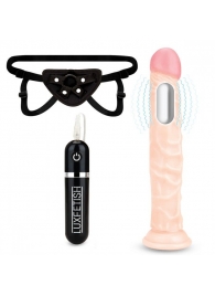 Регулируемые трусики с вибрирующей насадкой - 21 см. - Lux Fetish - купить с доставкой в Нижнем Тагиле