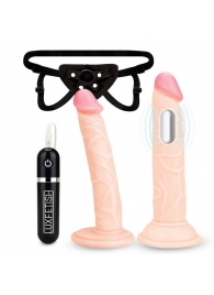 Регулируемые трусики с 2 насадками - 16 и 15 см. - Lux Fetish - купить с доставкой в Нижнем Тагиле