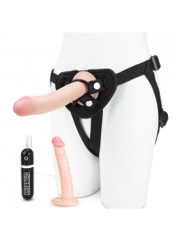 Регулируемые трусики с 2 насадками - 16 и 15 см. - Lux Fetish - купить с доставкой в Нижнем Тагиле