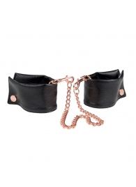 Черные мягкие наручники Entice French Cuffs с цепью - California Exotic Novelties - купить с доставкой в Нижнем Тагиле