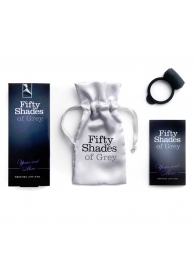 Темно-серое эрекционное кольцо Vibrating Love Ring с вибрацией - Fifty Shades of Grey - в Нижнем Тагиле купить с доставкой