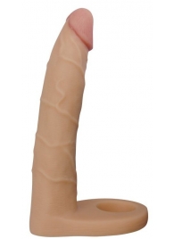 Телесная насадка-фаллоимитатор для двойного проникновения - 17 см. - Lovetoy - купить с доставкой в Нижнем Тагиле