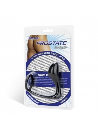 Стимулятор простаты с фиксацией эрекционным кольцом Prostate Gear - BlueLine - в Нижнем Тагиле купить с доставкой