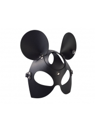 Черная кожаная маска  Мышка - Sitabella - купить с доставкой в Нижнем Тагиле