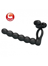 Черная насадка для двойной стимуляции Hercules Penis Sheath III - 15,3 см. - Baile - купить с доставкой в Нижнем Тагиле