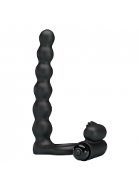 Черная насадка для двойной стимуляции Hercules Penis Sheath III - 15,3 см. - Baile - купить с доставкой в Нижнем Тагиле