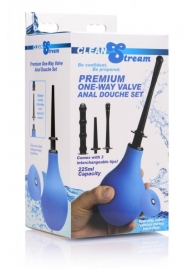 Анальный душ с 3 насадками Premium One-way Valve Anal Douche Set - XR Brands - купить с доставкой в Нижнем Тагиле