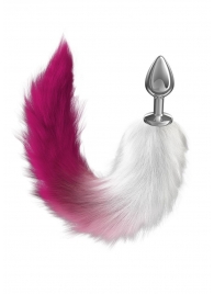 Серебристая анальная пробка с розовым хвостом Galaxy - Lola Games - купить с доставкой в Нижнем Тагиле