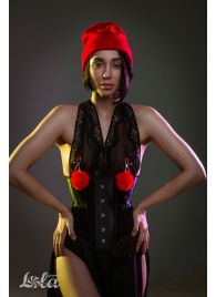 Зажимы на соски Angelic с красными меховыми шариками - Lola Games - купить с доставкой в Нижнем Тагиле