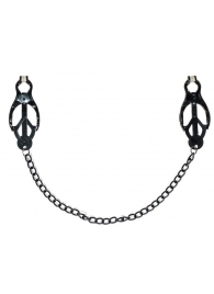 Зажимы на соски Darkside с цепочкой - Lola Games - купить с доставкой в Нижнем Тагиле