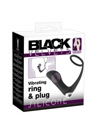 Черное эрекционное кольцо с анальной вибропробкой Vibrating Ring   Plug - Orion - в Нижнем Тагиле купить с доставкой