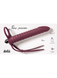Бордовая вибронасадка для двойного проникновения Rori - 17 см. - Lola Games - купить с доставкой в Нижнем Тагиле