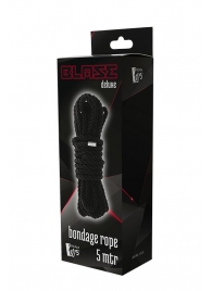 Черная веревка для шибари DELUXE BONDAGE ROPE - 5 м. - Dream Toys - купить с доставкой в Нижнем Тагиле