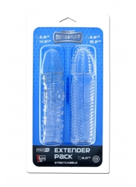 Комплект из 2 прозрачных насадок на пенис PENIS EXTENDER PACK - Dream Toys - в Нижнем Тагиле купить с доставкой