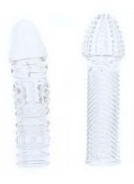 Комплект из 2 прозрачных насадок на пенис PENIS EXTENDER PACK - Dream Toys - в Нижнем Тагиле купить с доставкой