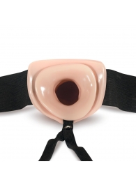 Телесный полый страпон Dr. Skin 6 Inch Hollow Strap On - 15,2 см. - Blush Novelties - купить с доставкой в Нижнем Тагиле