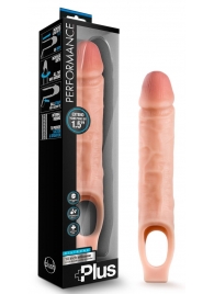 Телесный реалистичный фаллоудлинитель 10 Inch Silicone Cock Sheath Penis Extender - 25,4 см. - Blush Novelties - в Нижнем Тагиле купить с доставкой