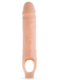 Телесный реалистичный фаллоудлинитель 10 Inch Silicone Cock Sheath Penis Extender - 25,4 см. - Blush Novelties - в Нижнем Тагиле купить с доставкой