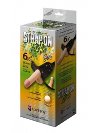Пояс-трусики с 2 насадками Exotic-Sara - 16,5 см. - LOVETOY (А-Полимер) - купить с доставкой в Нижнем Тагиле