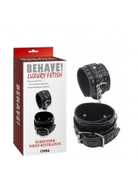 Черные наручники Surrender Wrist Restraints - Chisa - купить с доставкой в Нижнем Тагиле