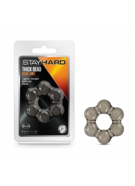 Дымчатое эрекционное кольцо Stay Hard Thick Bead Cock Ring - Blush Novelties - в Нижнем Тагиле купить с доставкой