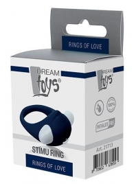 Гладкое синее эрекционное виброкольцо STIMU RING - Dream Toys - в Нижнем Тагиле купить с доставкой